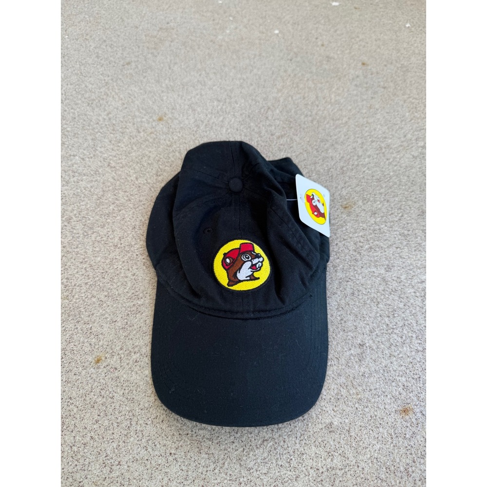 Buc-ee's Logo OSFM Mens Hat - Black Adjustable Beaver Dad Cap